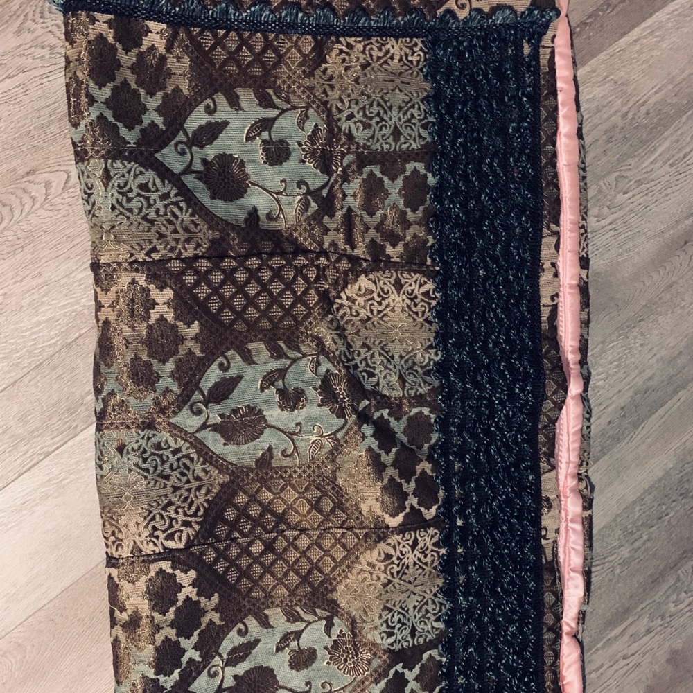 Hand made baby quilted comforter .